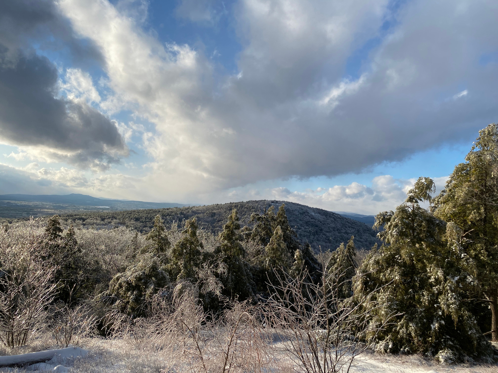 The summit of Mount Uncanoonuc in Goffstown, New Hampshire